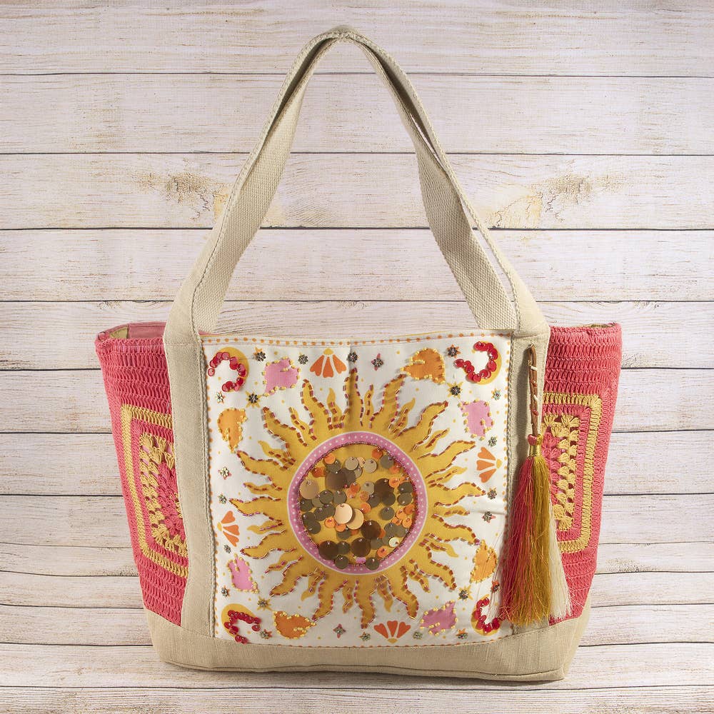 Sequin Sun Tote Bag