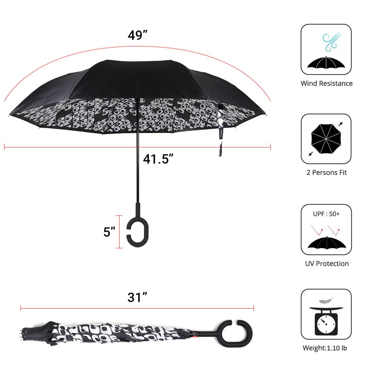 Abstract Geometric Open Inverted Umbrella