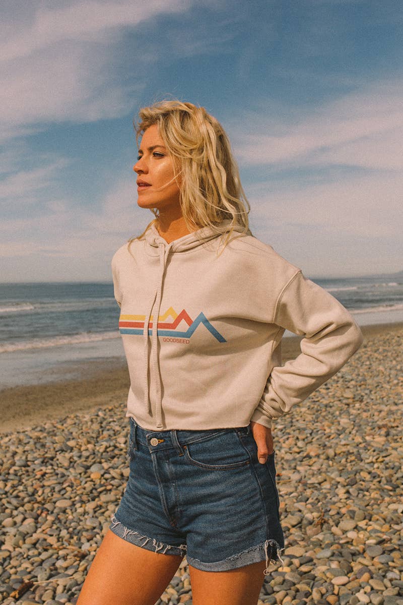 Tri Peaks Crop Hoodie Dust