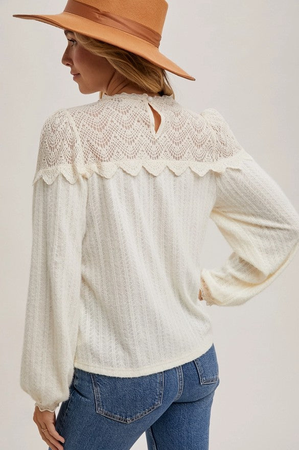 Lace Trimmed Blouse