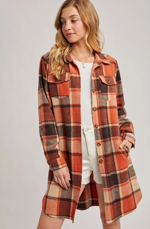 Plaid Longline Shacket