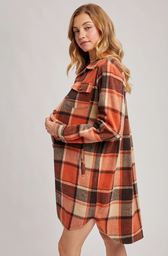 Plaid Longline Shacket
