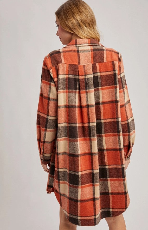 Plaid Longline Shacket