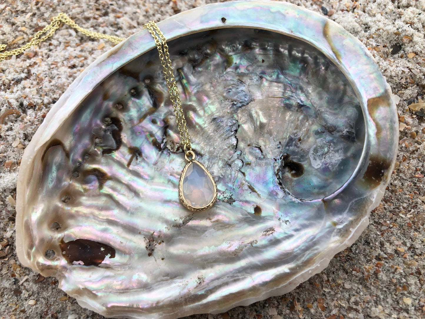 Opal Teardrop Necklace
