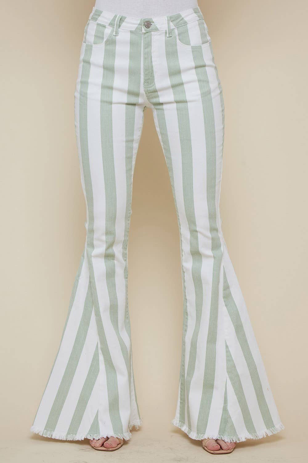 Striped Bellbottom Jeans