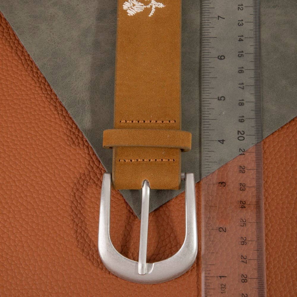 Embroidered Flower Vine Belt