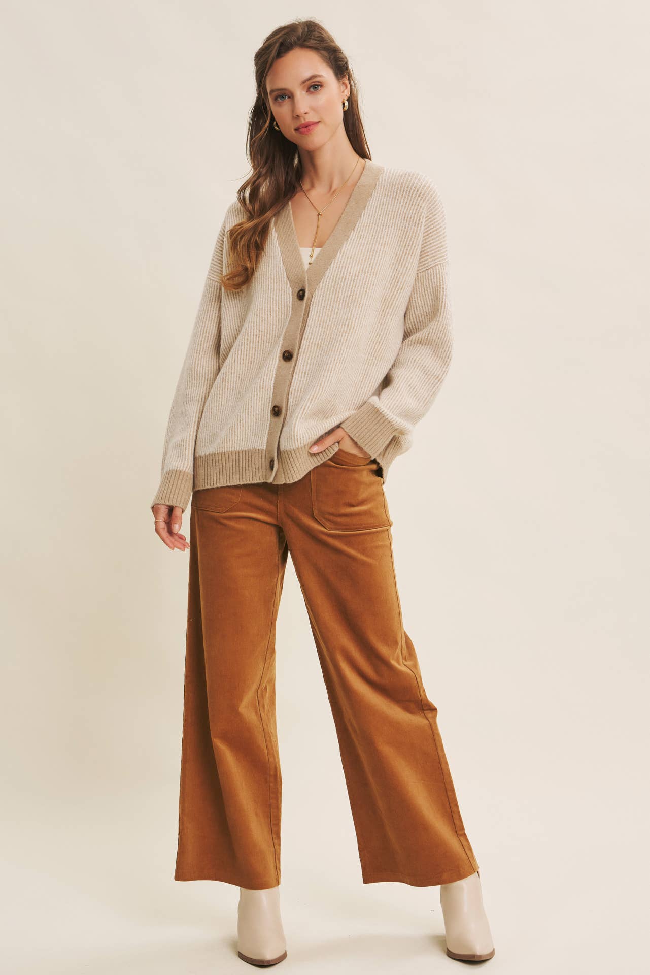 Chic Corduroy Wide-Leg Pants