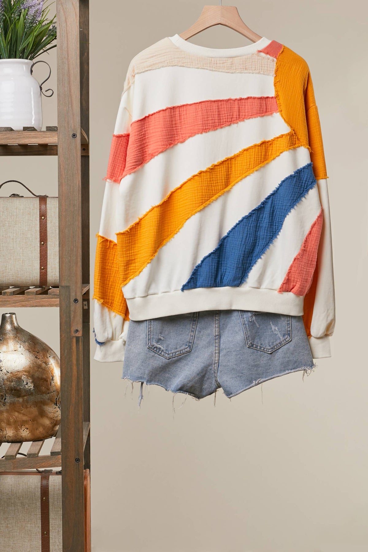 Sun Patchwork Sweatshirt