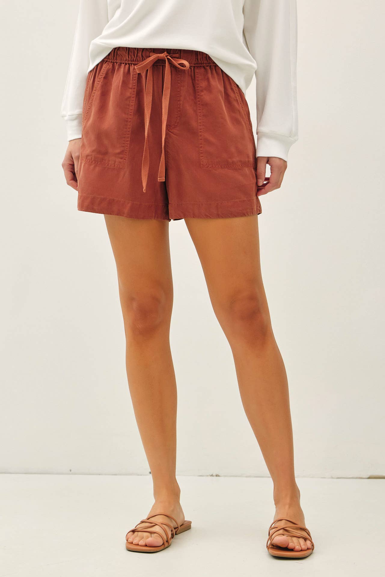 High Rise Tie Shorts