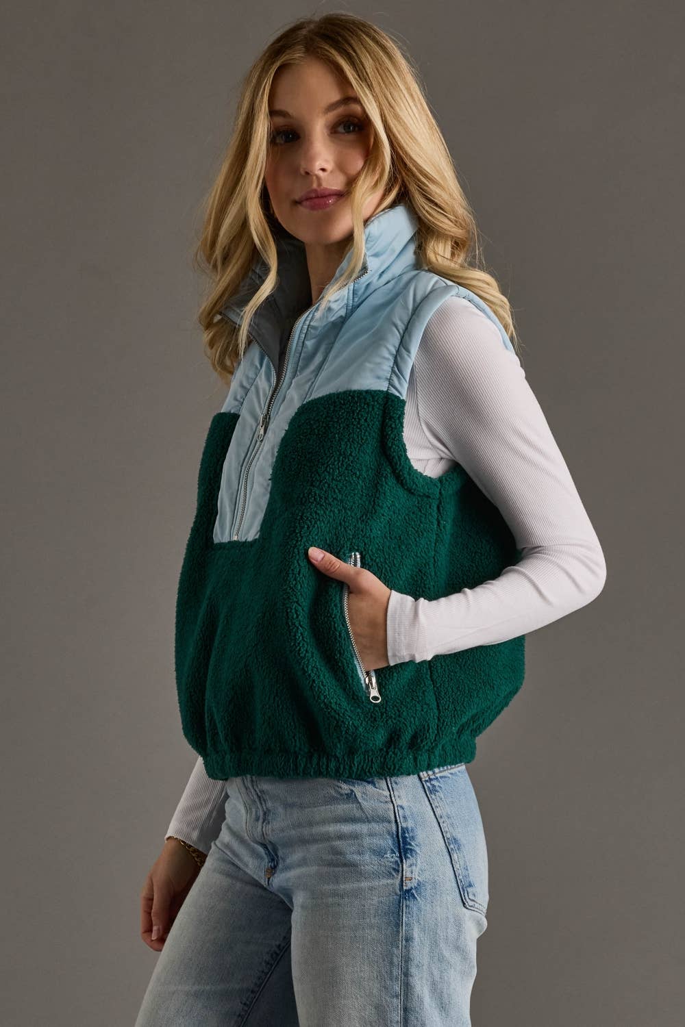Retro Ridge Puffer Vest