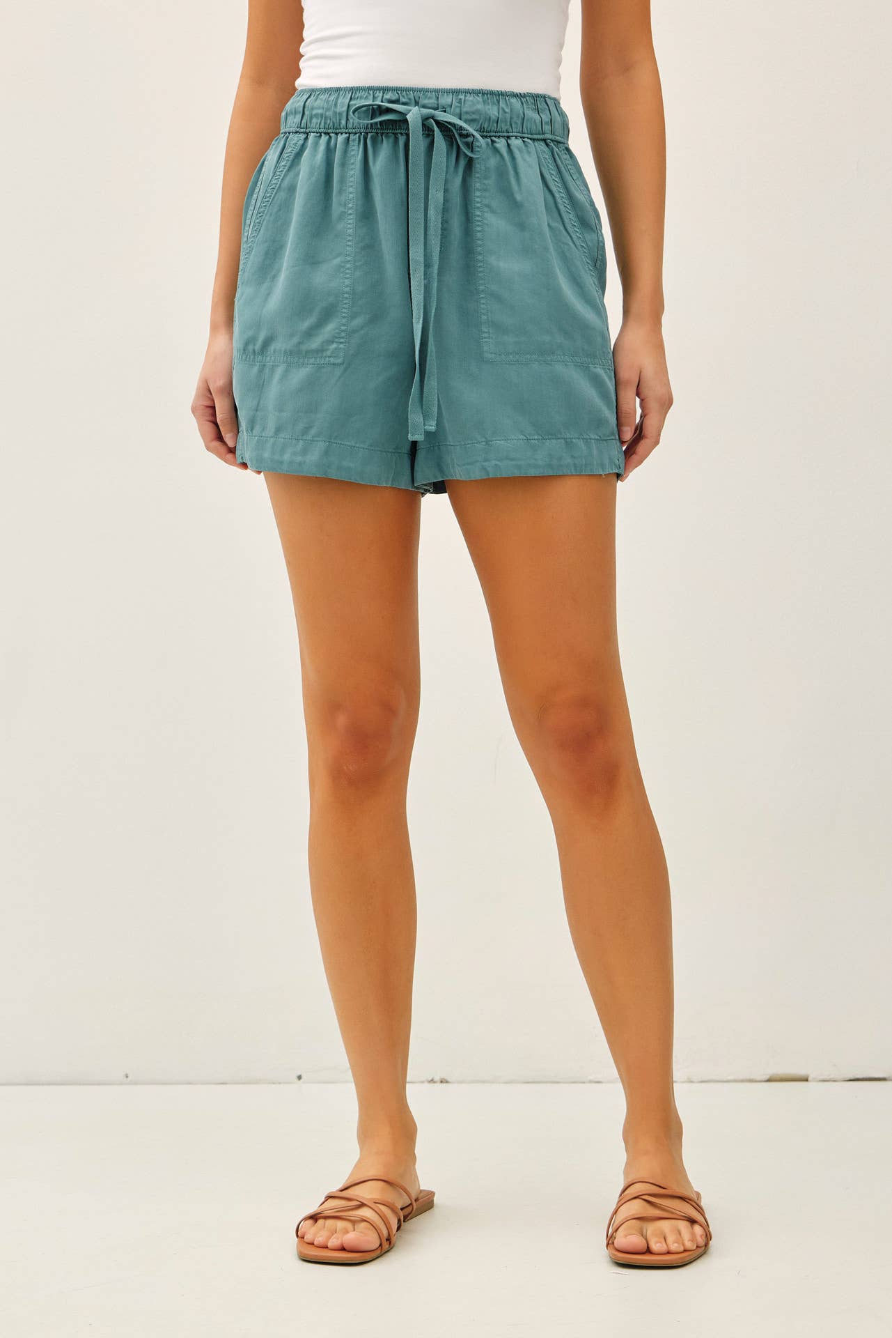 High Rise Tie Shorts