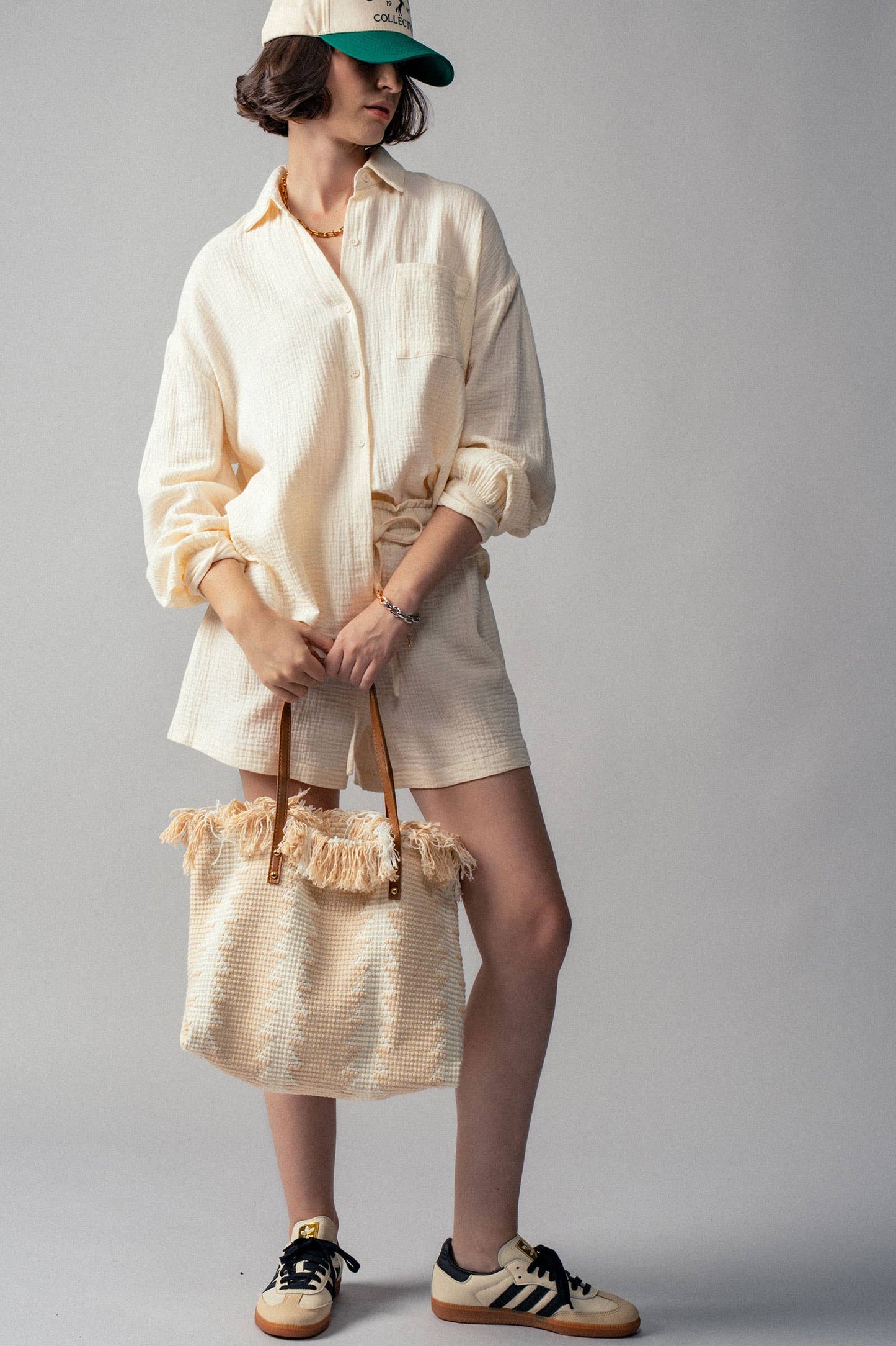 Geometric Fringe Tote Bag