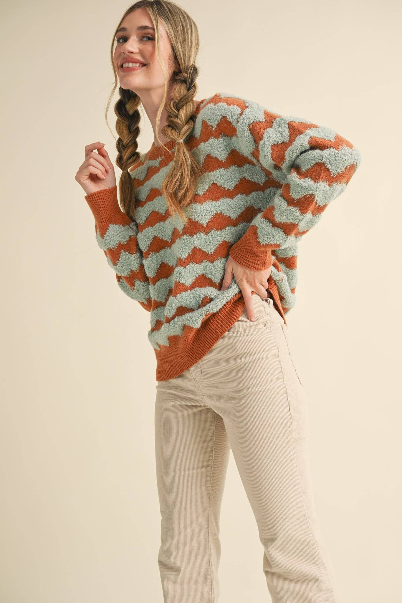 Fuzzy Textured Sweater