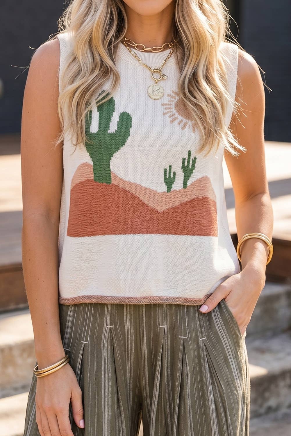 Western Knit Tank Top