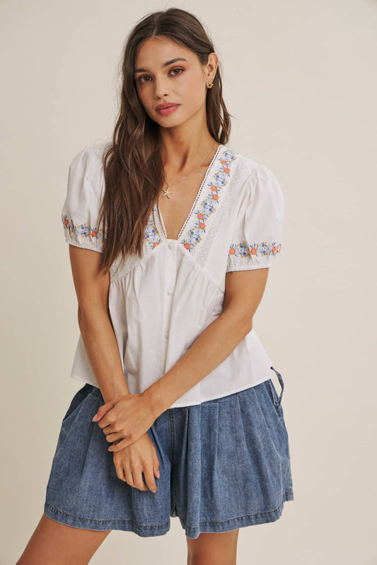 Wildflower Embroidered Blouse