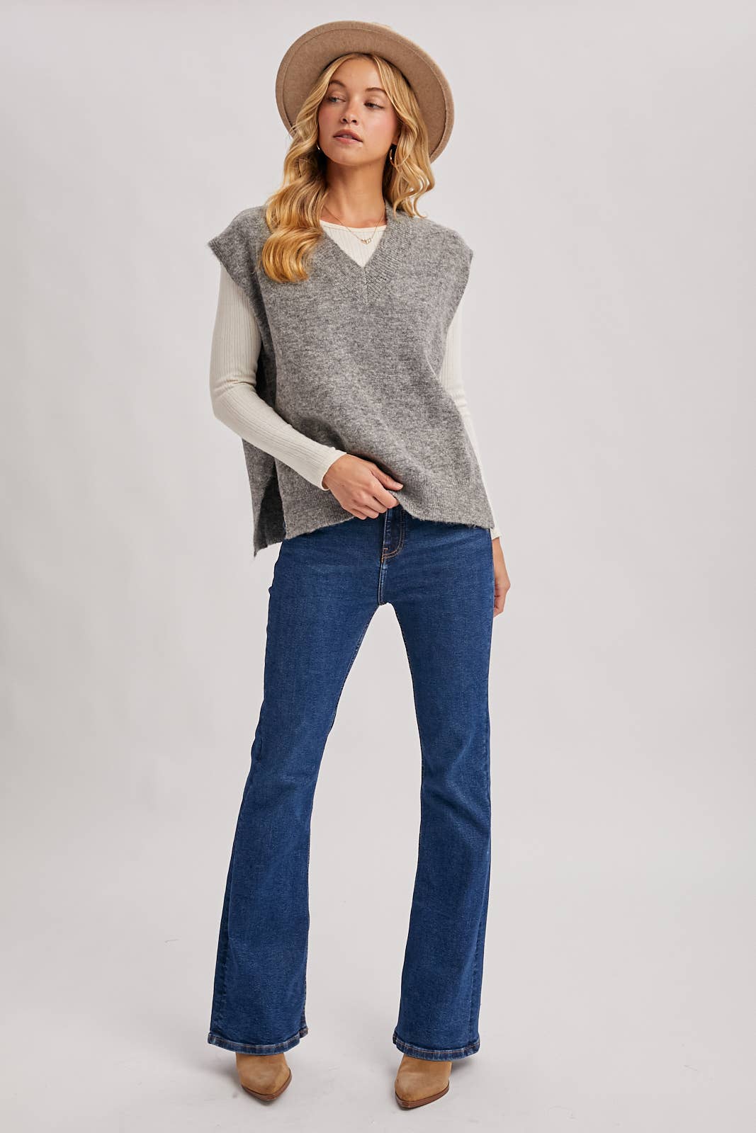 Oversized Knit Vest