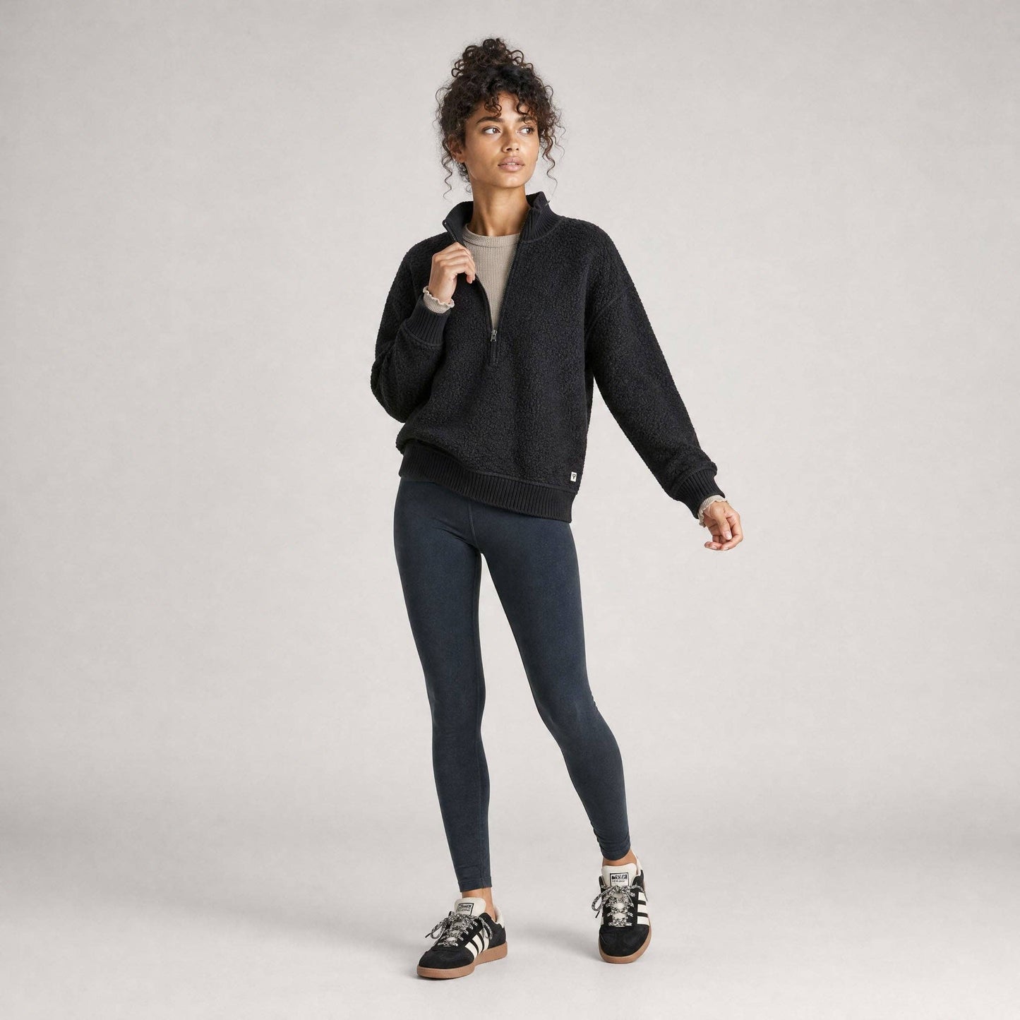 Women's Magnolia Bouclé Quarter Zip Pullover