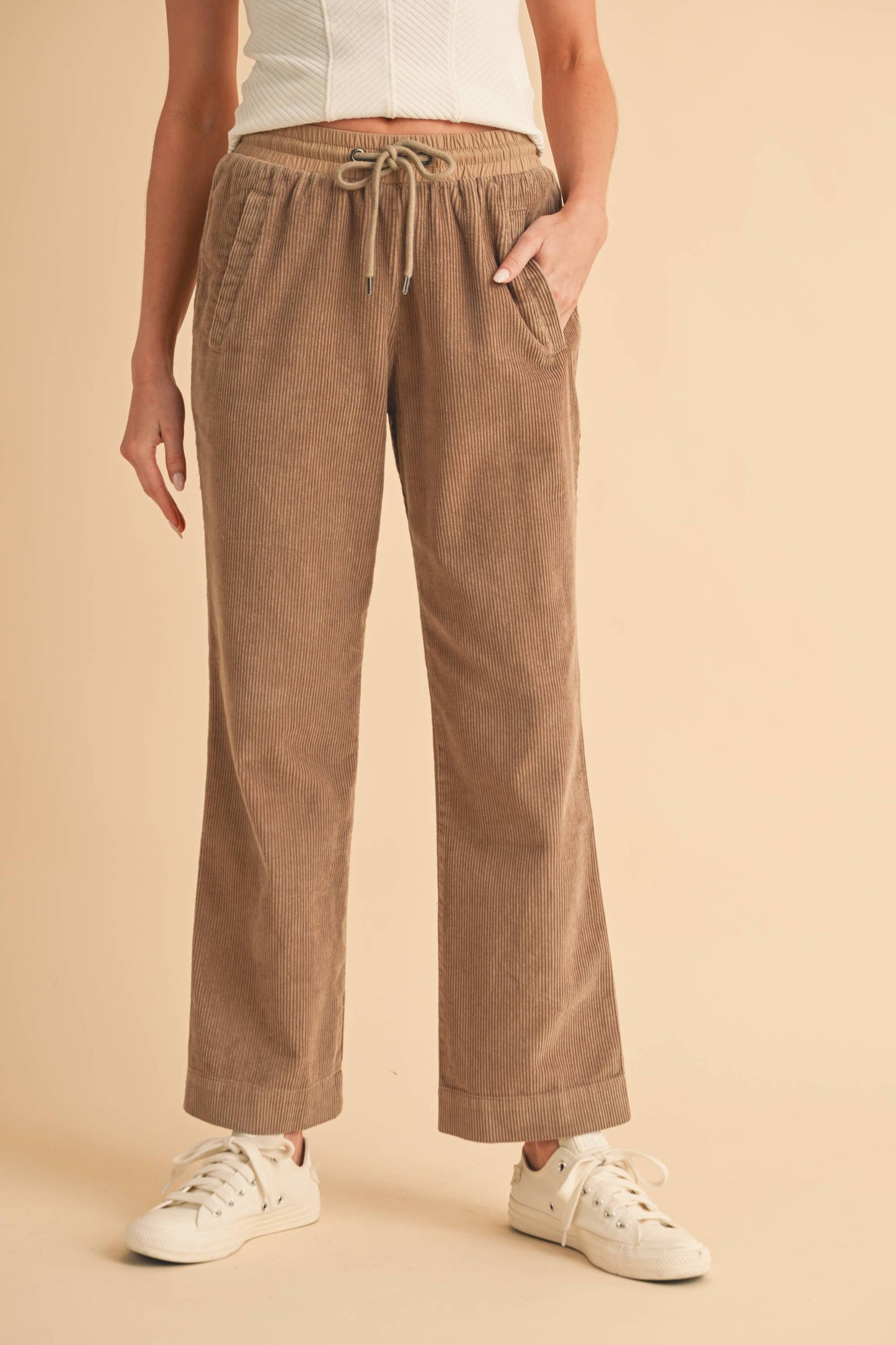 Corduroy Drawstring Pants