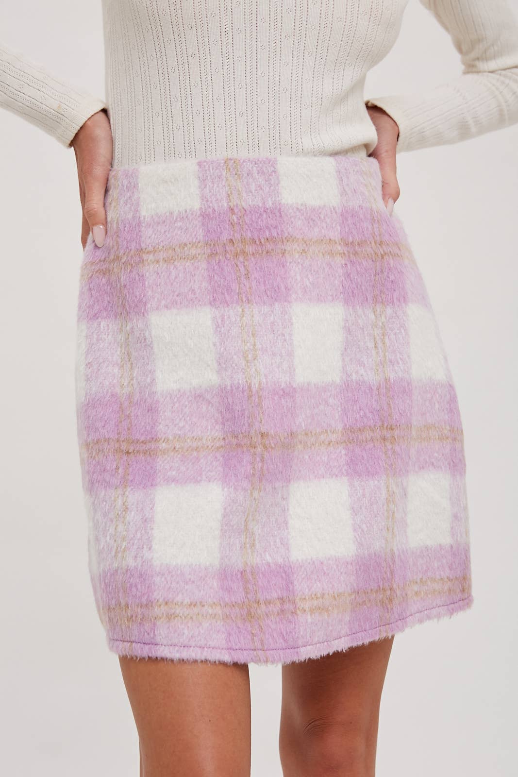 A-Line Plaid Mini Skirt