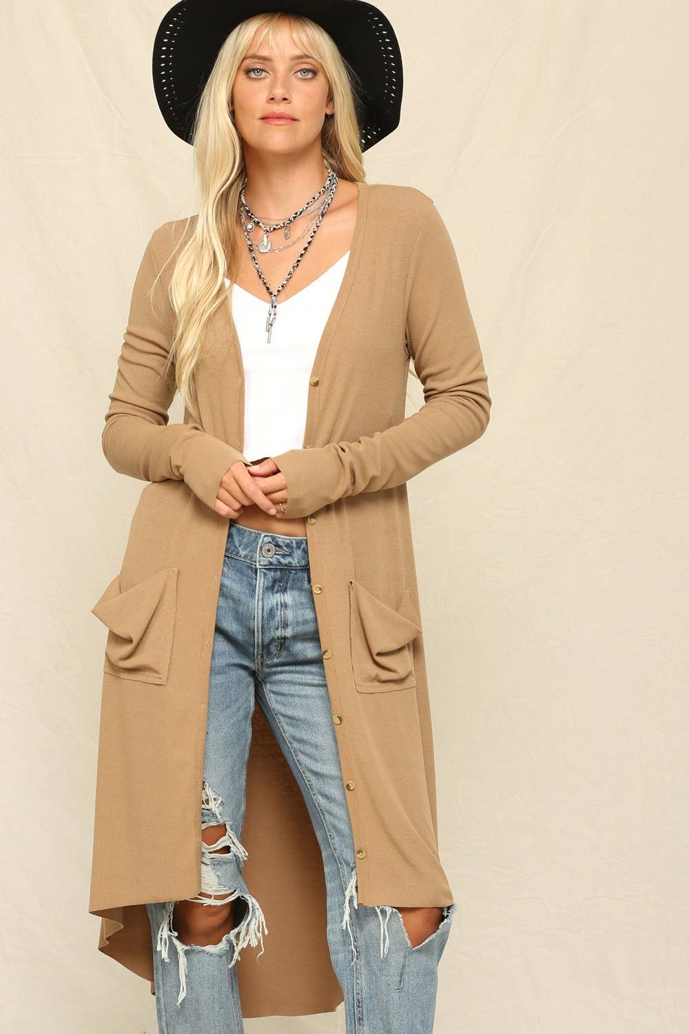 Lightweight Button Up Duster