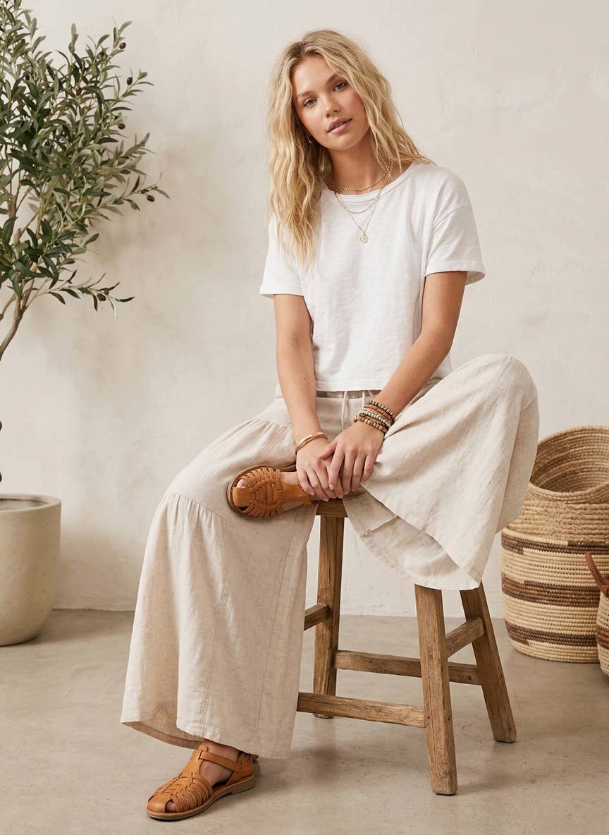 Tiered Palazzo Pants