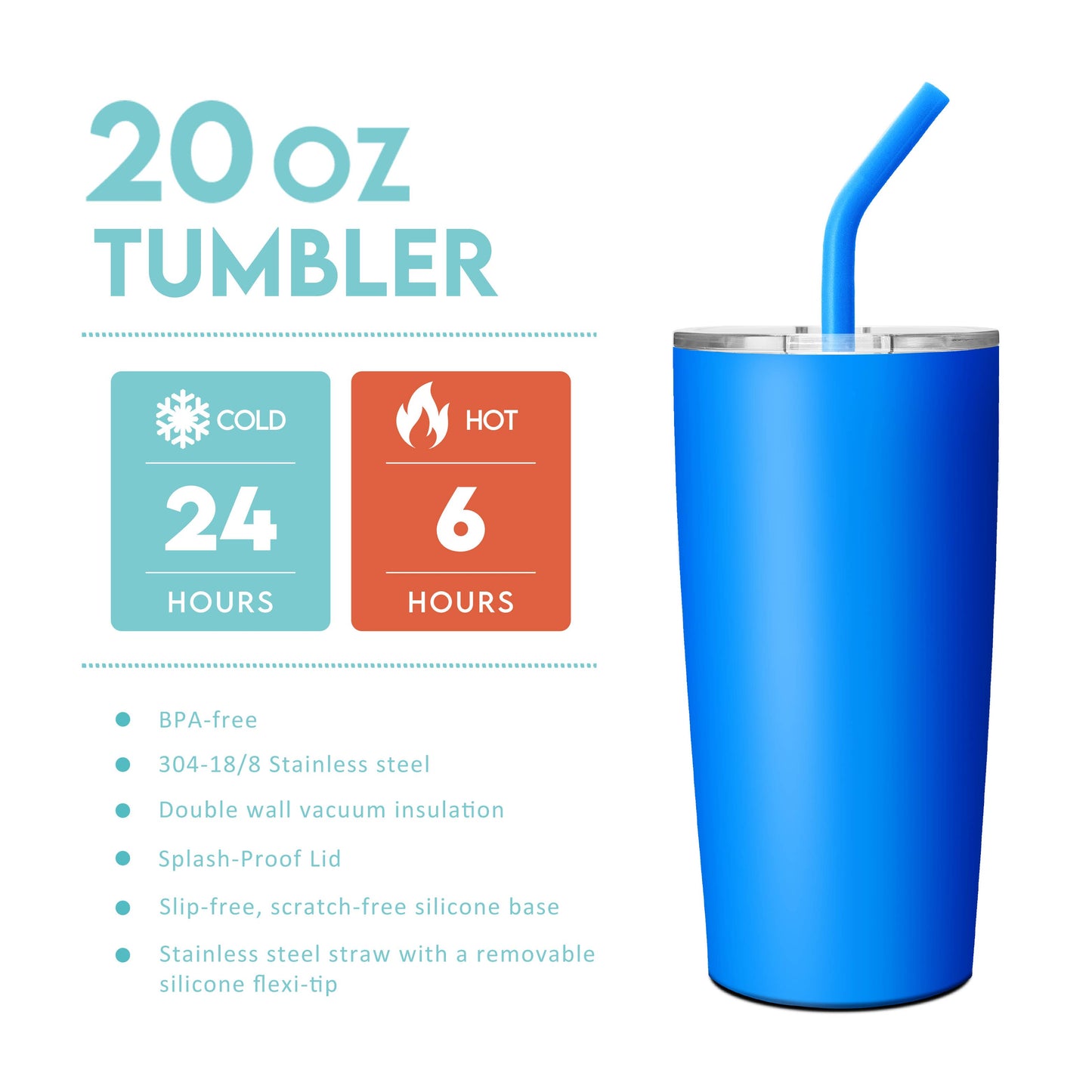 Colorful Stripe 20oz Metal Insulated Tumbler