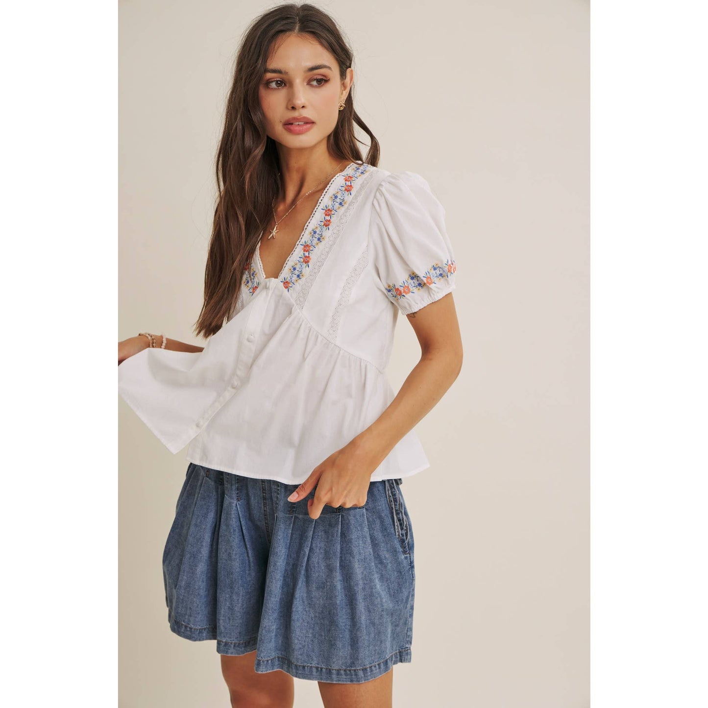 Wildflower Embroidered Blouse