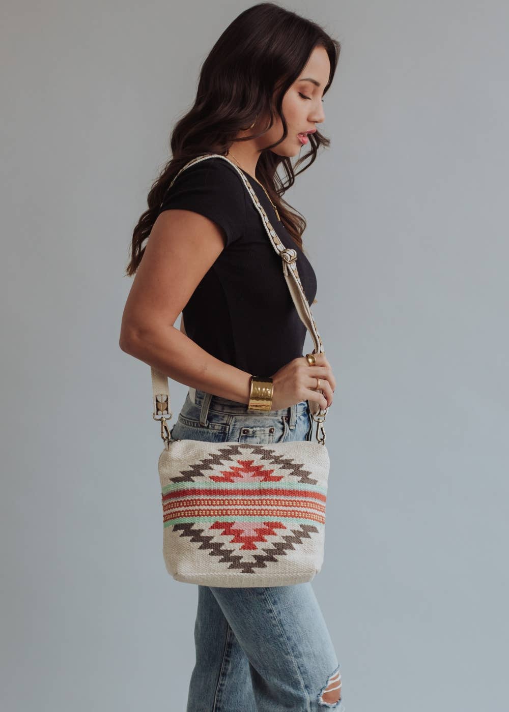 Red Aztec Crossbody