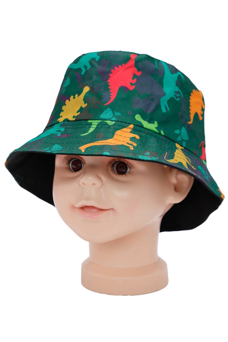 Kids Dinosaur Land Polyester Bucket Hat