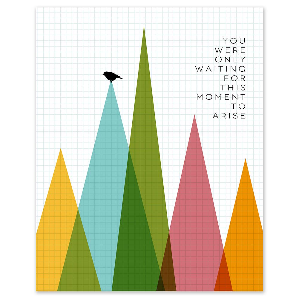 The Beatles | Blackbird modern song lyric art print