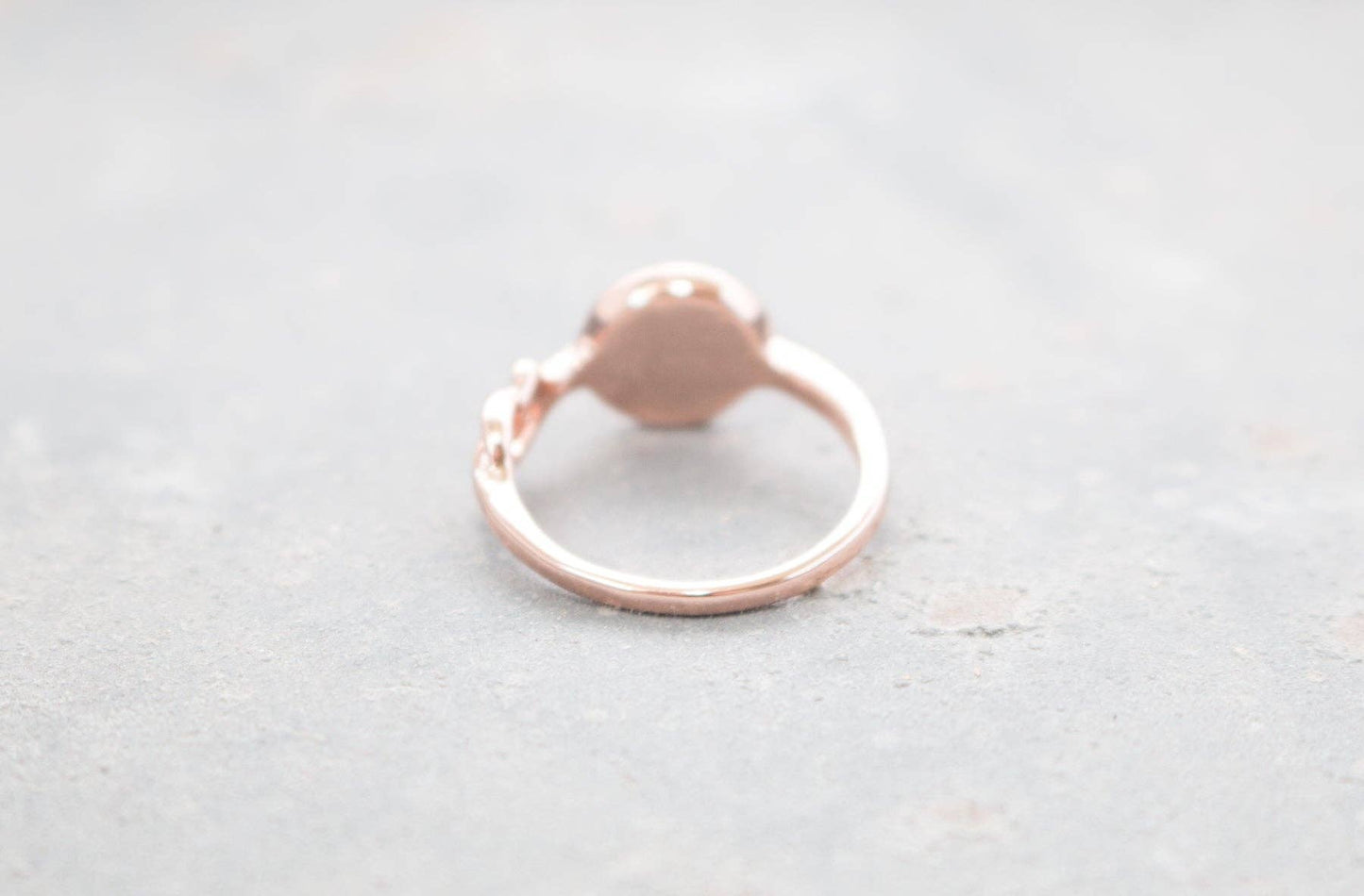 Rose Gold Pink Opal Ring