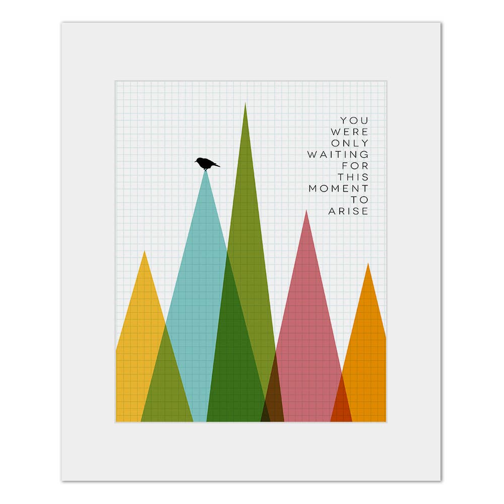 The Beatles | Blackbird modern song lyric art print