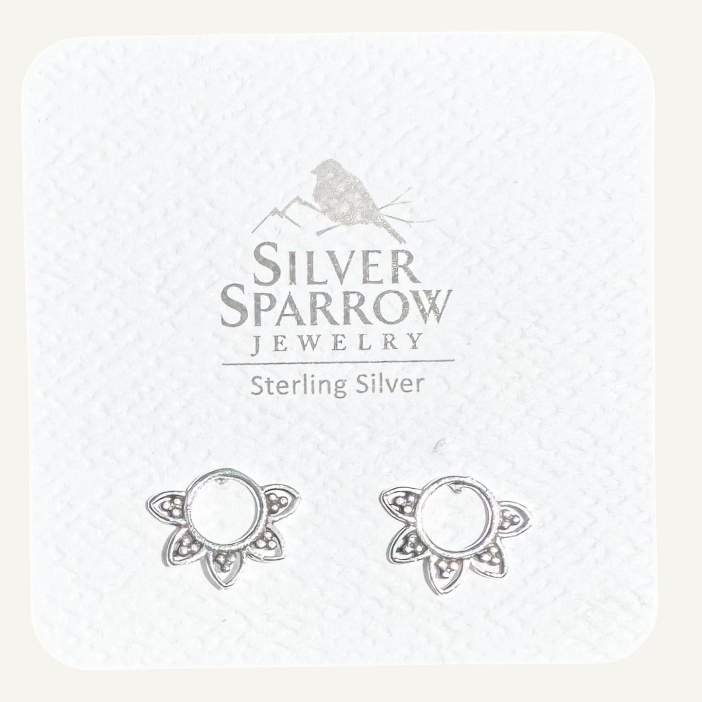 Sterling ethnic stud earring