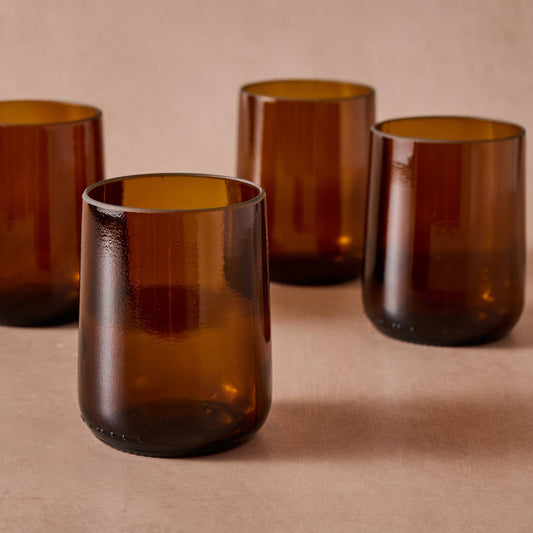 Gronn Upcycled Tumbler Set - 8 Oz Amber