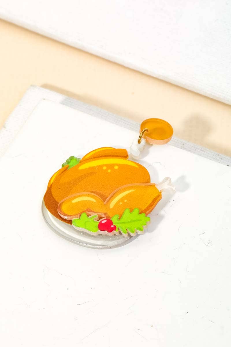 Turkey Dinner Thanksgiving Earrings