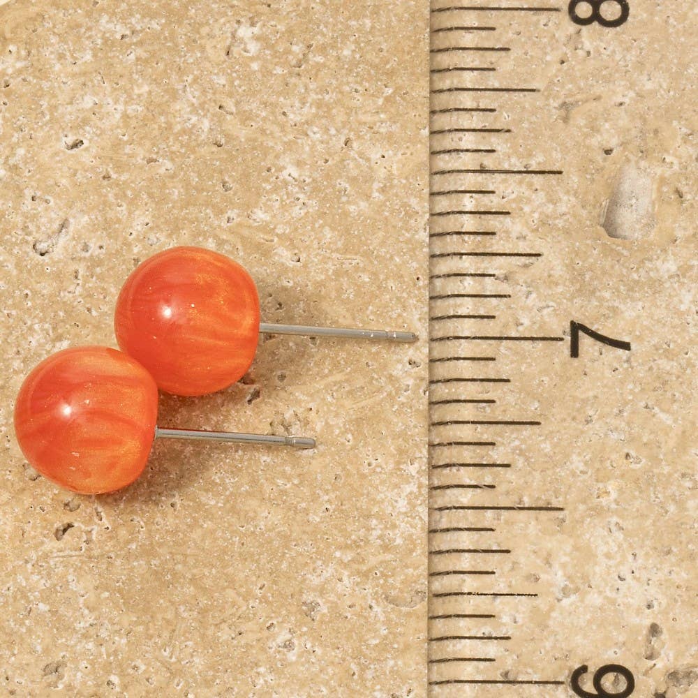 3 Pair Acrylic Ball Stud Earrings