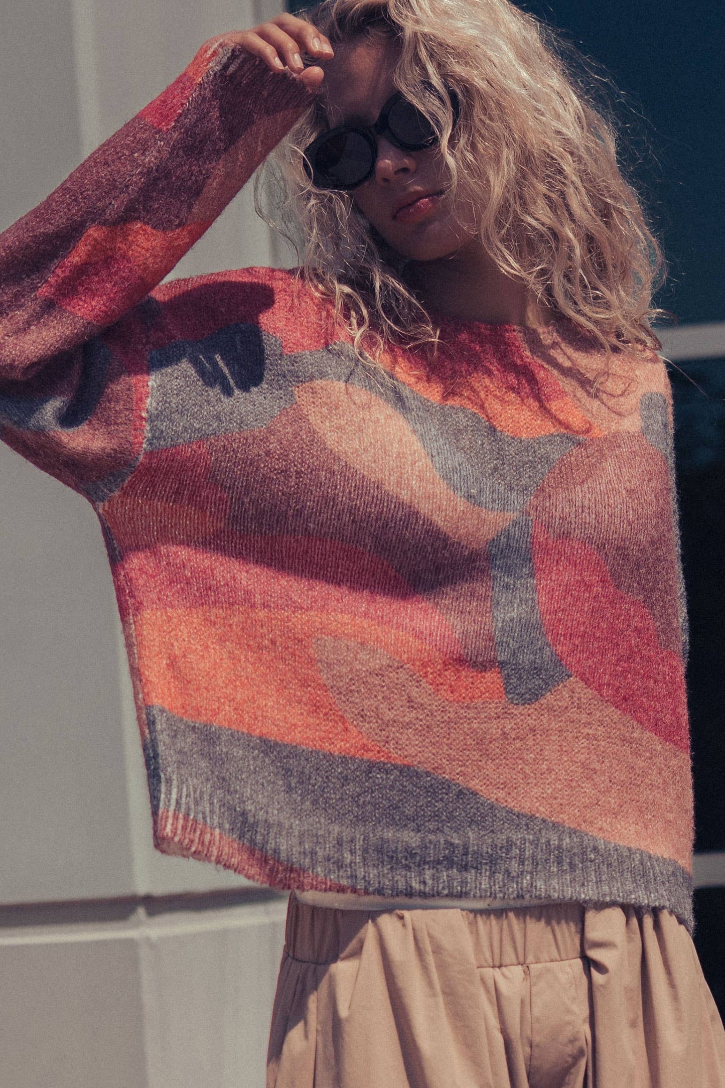 Abstract Knit Sweater