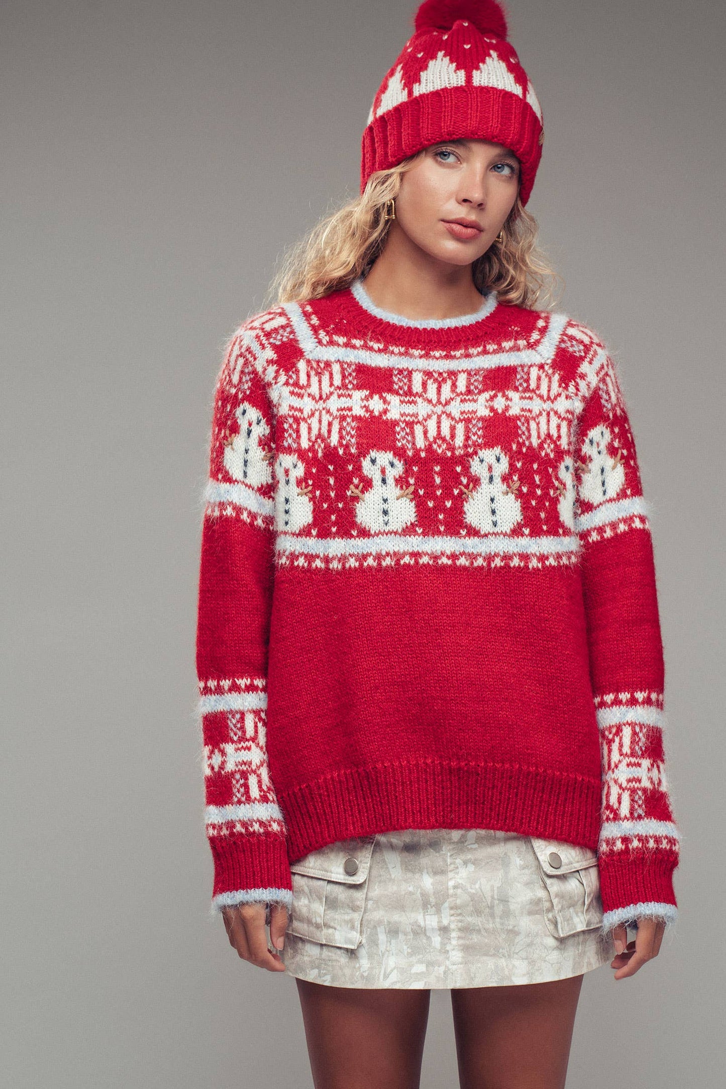 Snowman Wool Blend Sweater