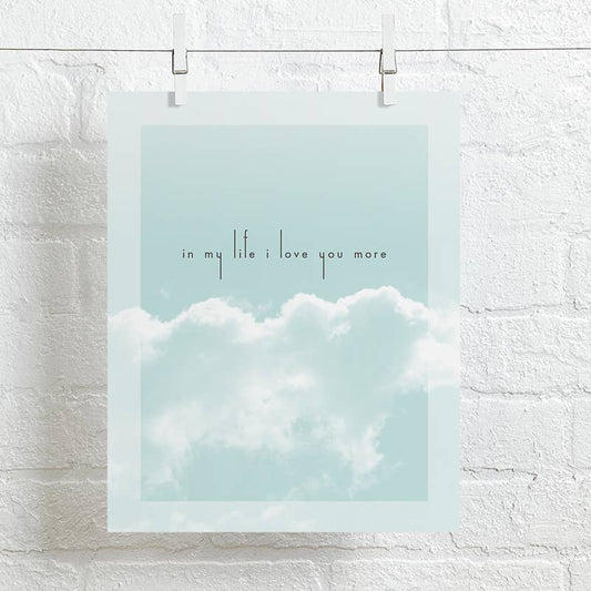 The Beatles | In My Life modern song lyric music art print