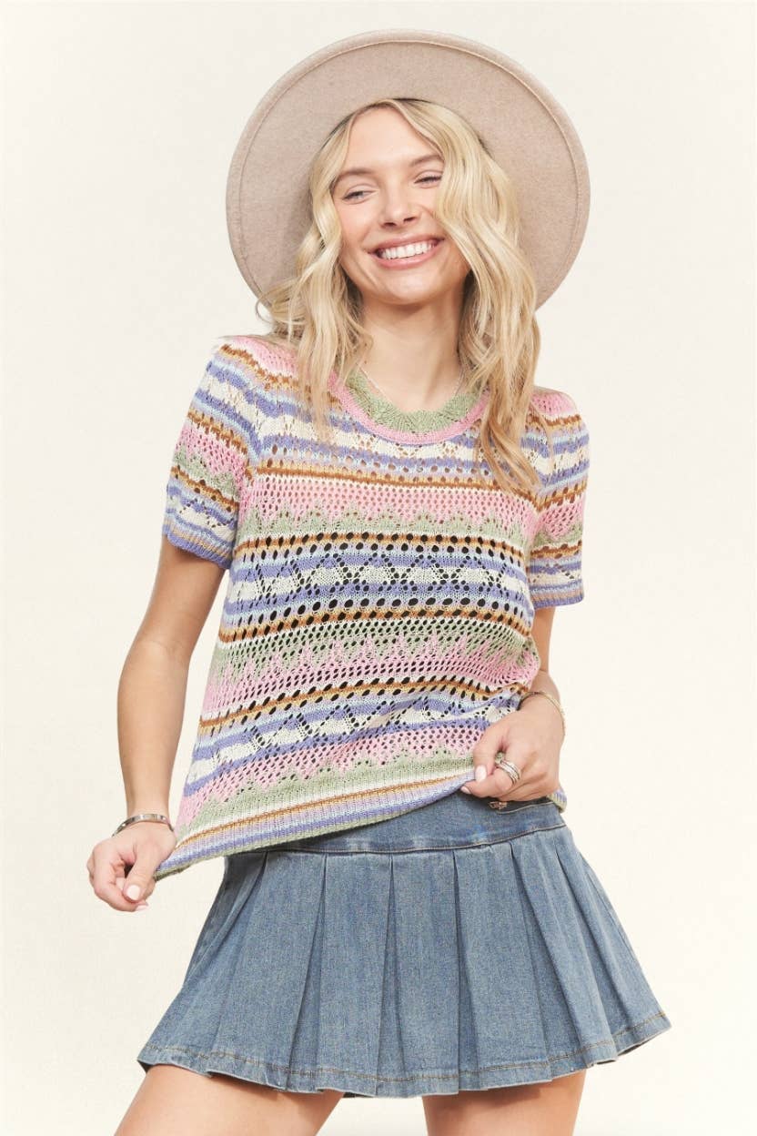 Multi Color Knit Top