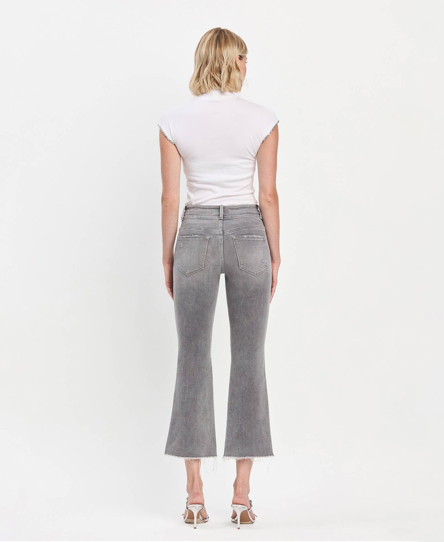 High Rise Bootcut Cropped Jeans