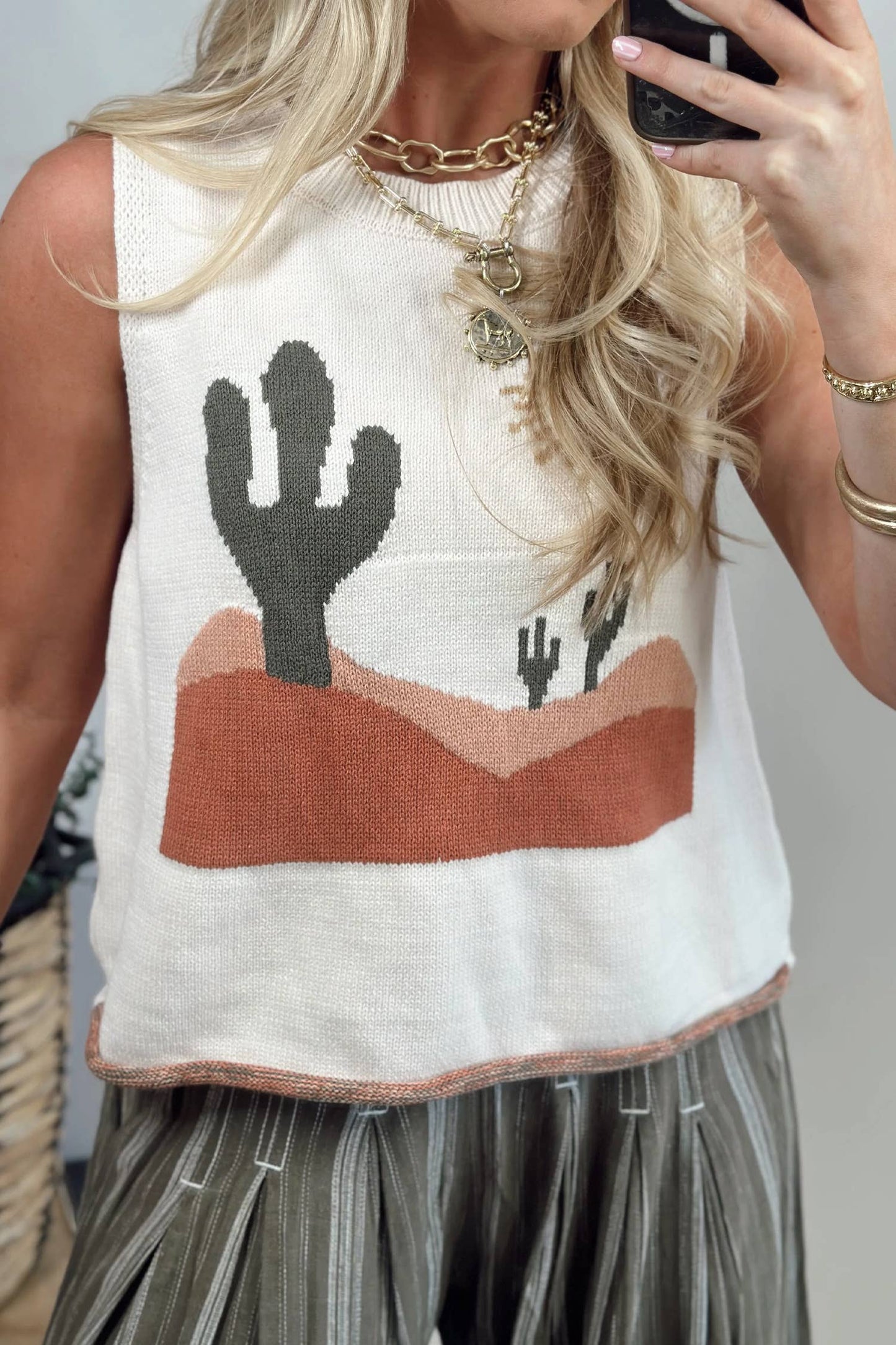Western Knit Tank Top