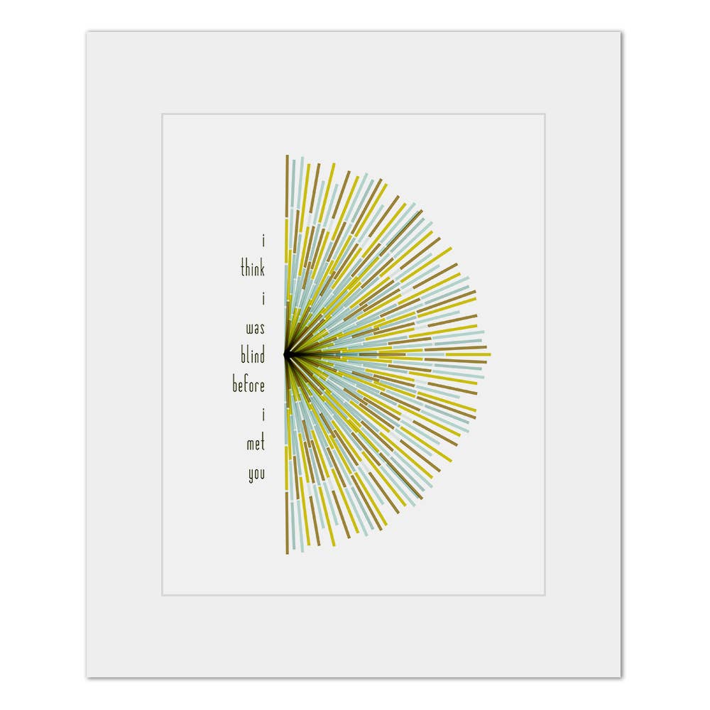 Bright Eyes | First Day Of My Life song lyric wall art print