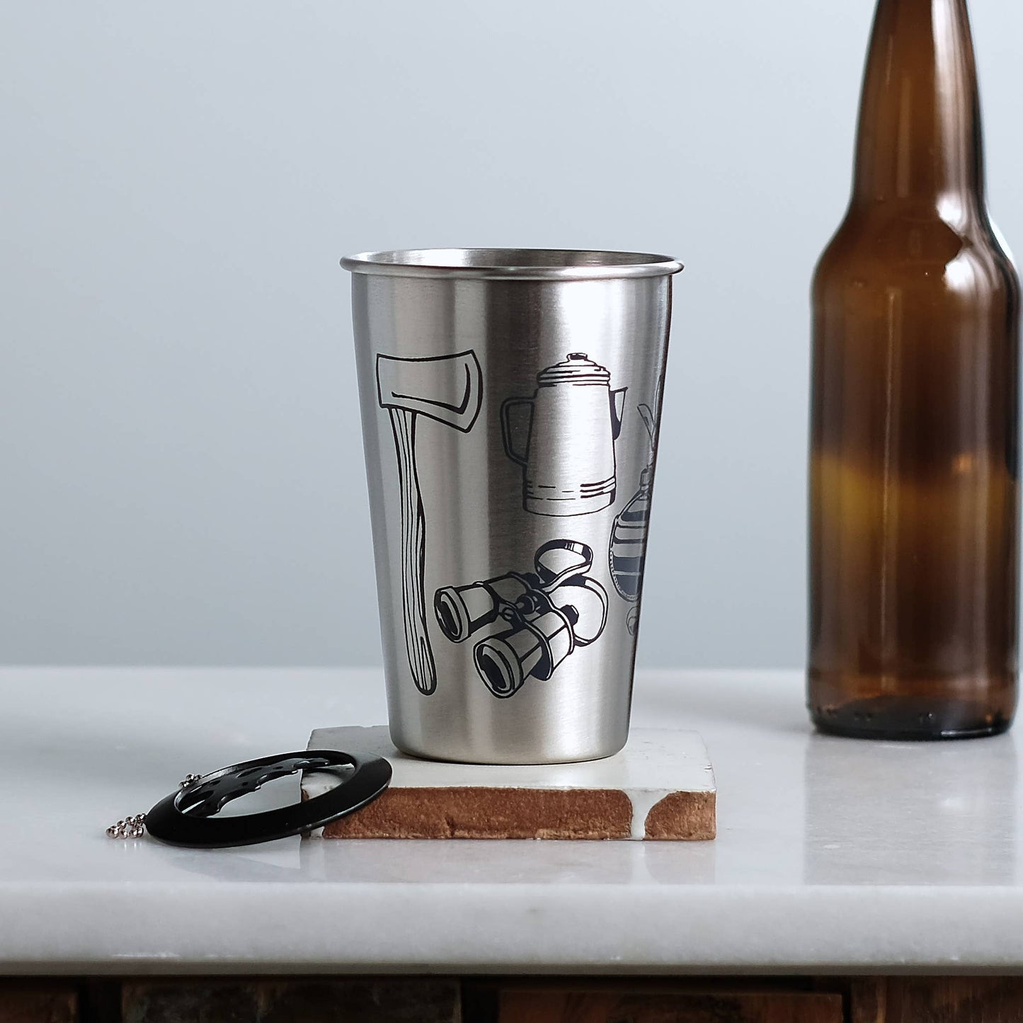 Stainless Steel Metal Pint Tumbler - Camping Tools