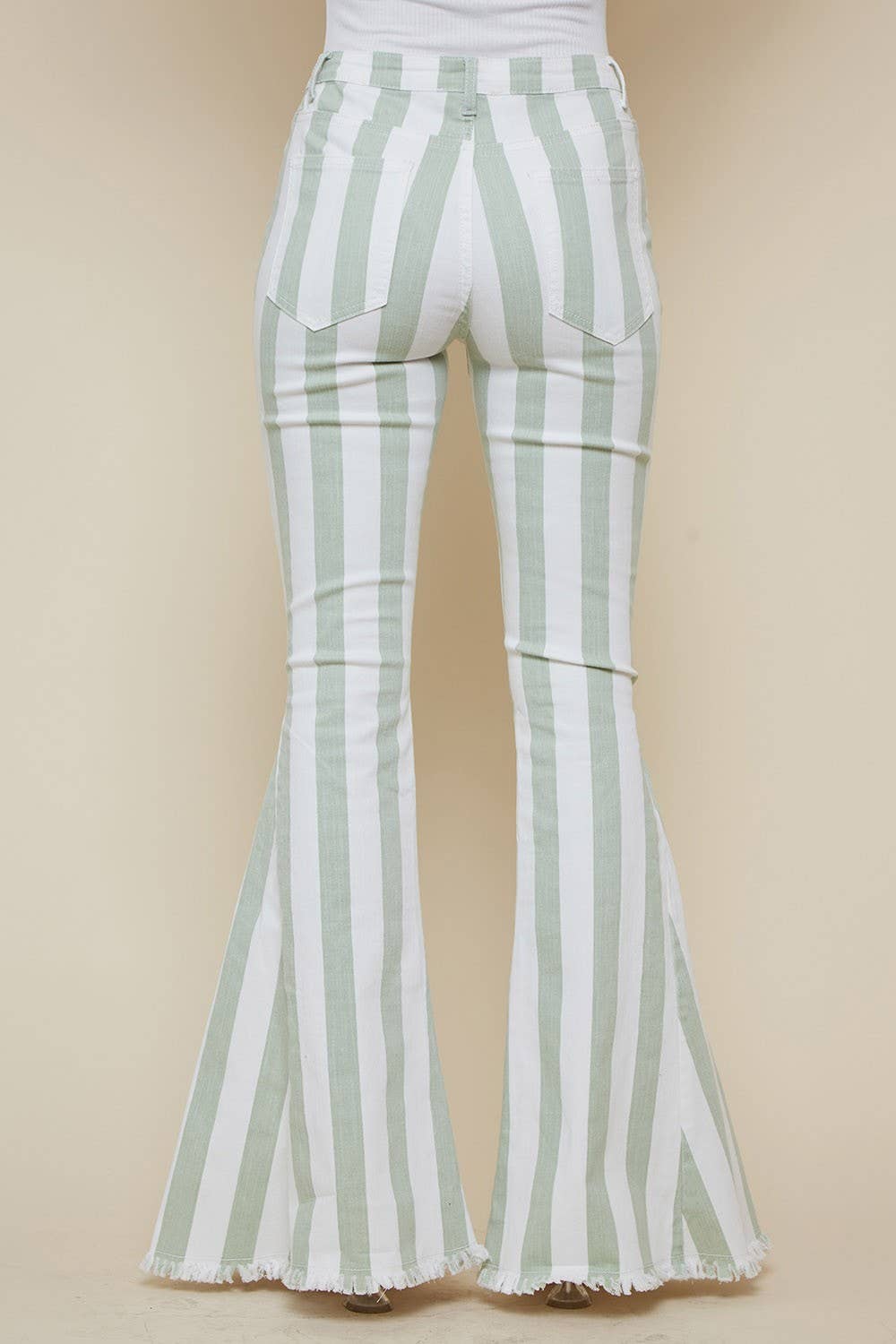 Striped Bellbottom Jeans