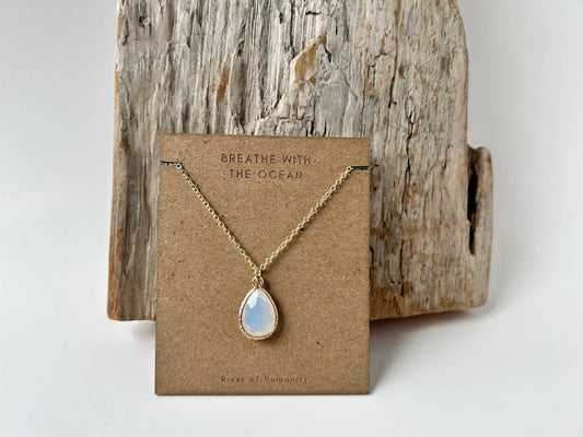 Opal Teardrop Necklace