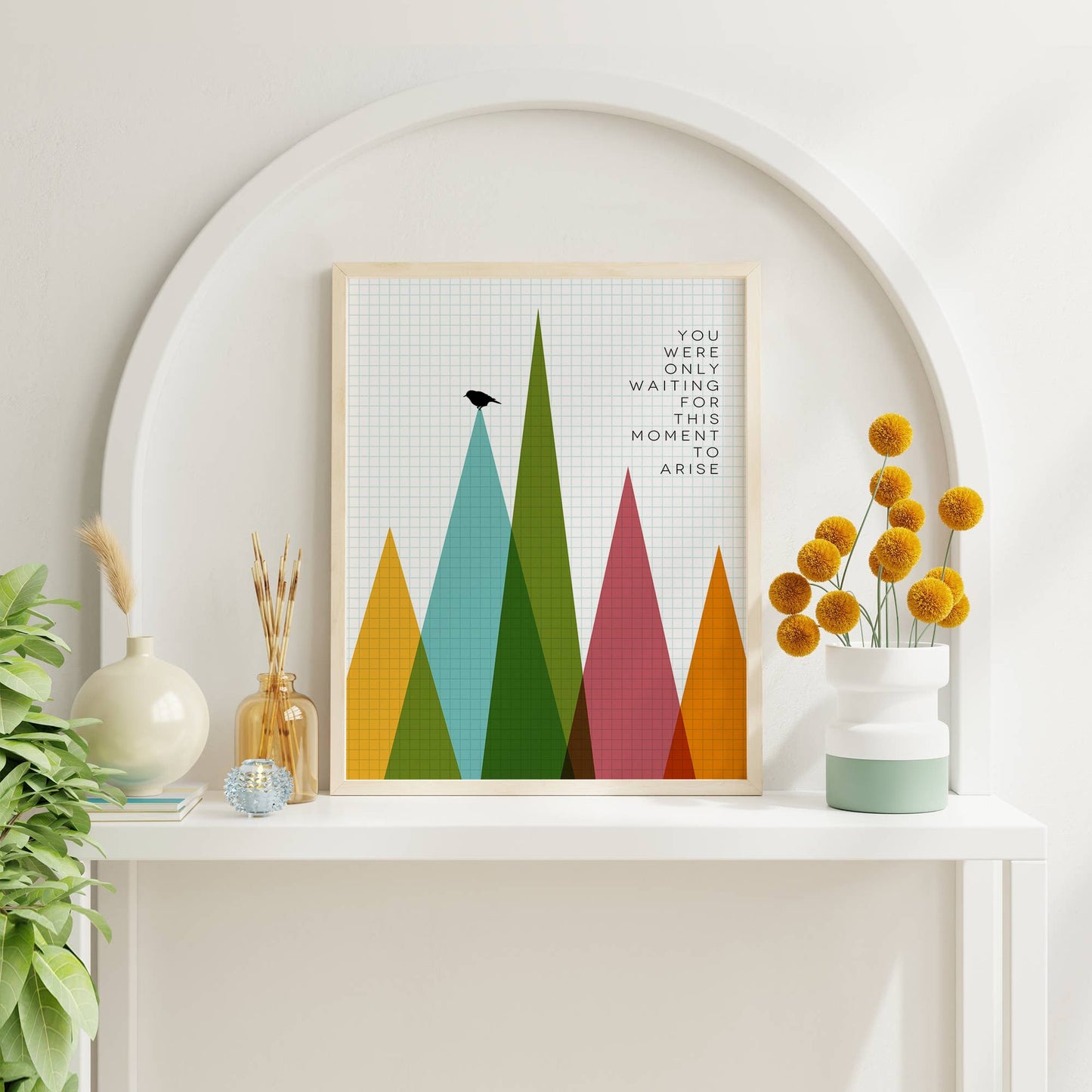 The Beatles | Blackbird modern song lyric art print