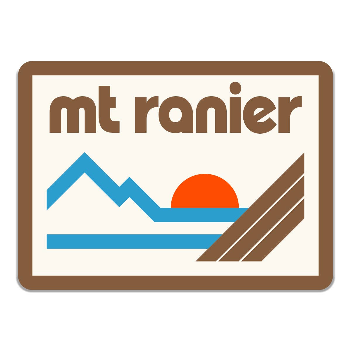 Custom Mountain Town Sticker Outdoor Travel Decal
