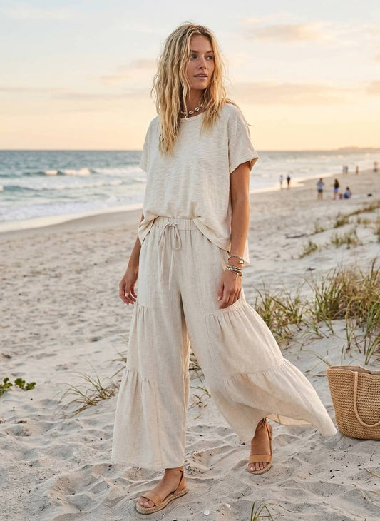 Tiered Palazzo Pants