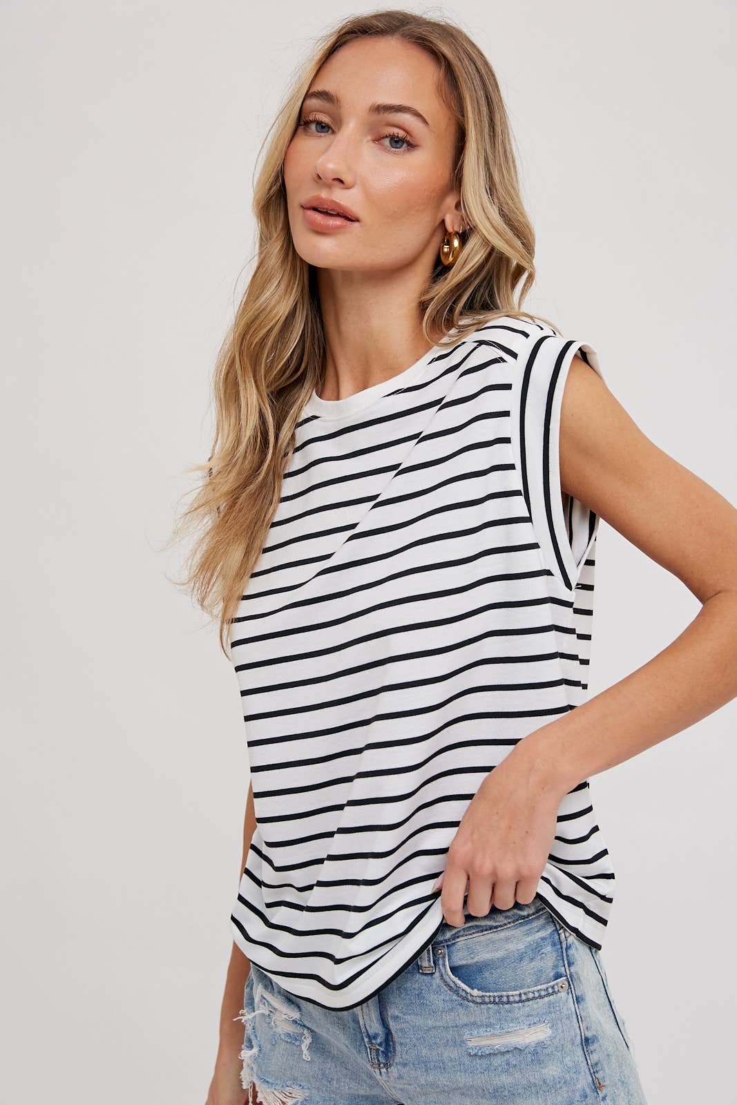 Striped Muscle Tee